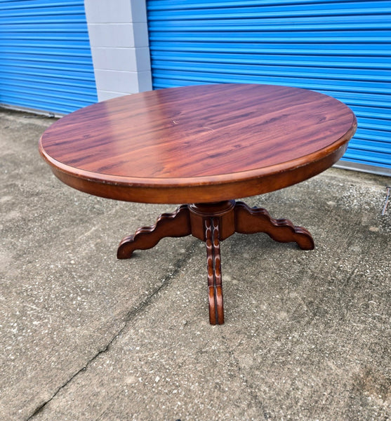 Vintage Pedestal Dining Table Available for Custom Lacquer