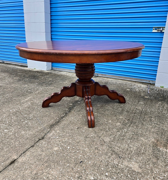 Vintage Pedestal Dining Table Available for Custom Lacquer