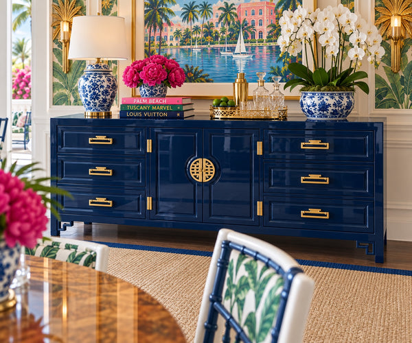 Vintage Century Furniture Nine Drawer Credenza Available for Custom Lacquer!