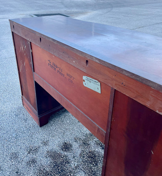 1950s Finch Furniture Co Mahogany Executive Style Desk/ Vanity Available for Custom Lacquer!