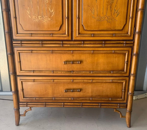 Vintage Dixie Furniture Company "Aloha" Collection Armoire Cabinet/ Bar Available to Customize!