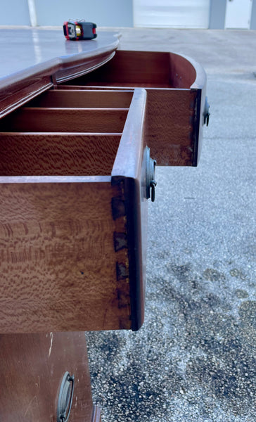 1950s Finch Furniture Co Mahogany Executive Style Desk/ Vanity Available for Custom Lacquer!