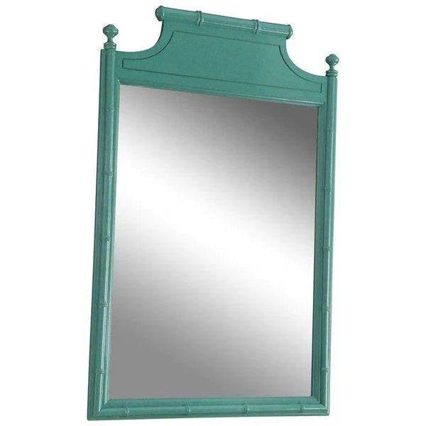 Vintage Henry Link Bali Hai Faux Bamboo Pagoda Mirror Available for Custom Lacquer! - Hibiscus House