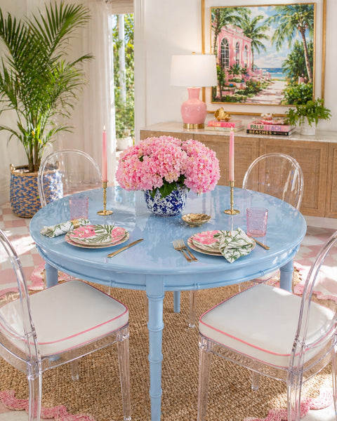 Vintage Stanley Furniture Faux Bamboo Game Table Available for Custom Lacquer! - Hibiscus House
