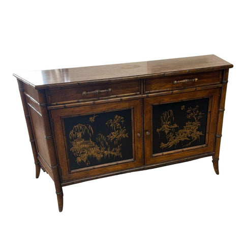 Century Furniture Faux Bamboo Hexagon Server Buffet Available for Custom Lacquer - Hibiscus House