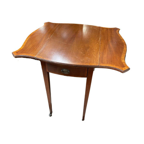 Antique Federal Style Mahogany Drop Leaf Table with Scallop Available for Lacquer - Hibiscus House