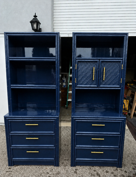 Vintage Lea Furniture Hutch Pair Available For Custom Lacquer! - Hibiscus House