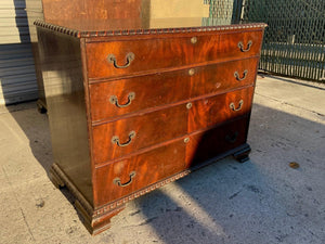 1930's Huntley Furniture Chippendale Style Mahogany Oversized Chest Available for Custom Lacquer - Hibiscus House