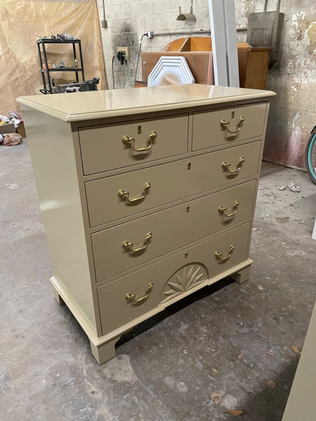 Gorgeous Vintage Ethan Allen Bow Front Traditional Style Chest Available for Custom Lacquer! - Hibiscus House