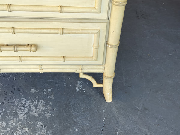 Vintage Dixie Aloha Six Drawer Bamboo Dresser with Fretwork Available for Lacquer Customization - Hibiscus House