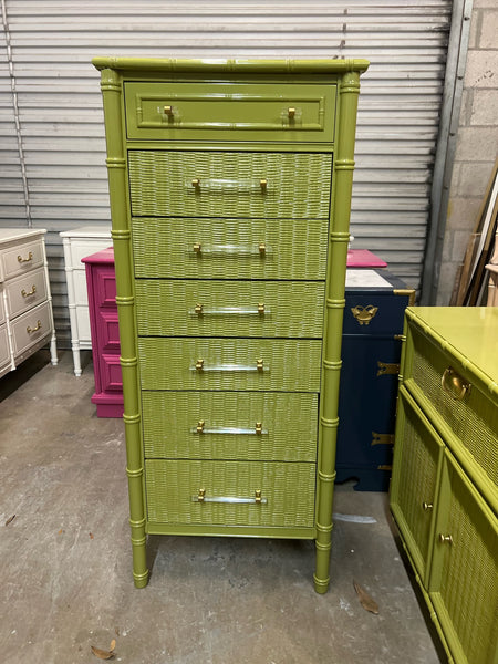 Vintage Dixie Furniture Faux Bamboo Lingerie Chest Available for Custom Lacquer!