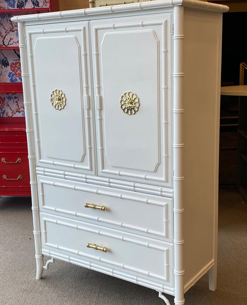 Vintage Dixie Furniture Company "Aloha" Collection Armoire Cabinet/ Bar Available to Customize!