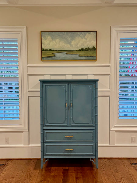 Vintage Dixie Furniture Company "Aloha" Collection Armoire Cabinet/ Bar Available to Customize! - Hibiscus House