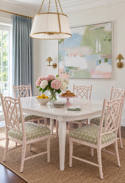 Vintage Set of Six Thomasville Furniture Co Chippendale Faux Bamboo Dining Chairs Available for Custom Lacquer!