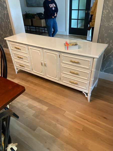 Vintage Dixie Aloha Bamboo Dresser Credenza Available for Custom Lacquer