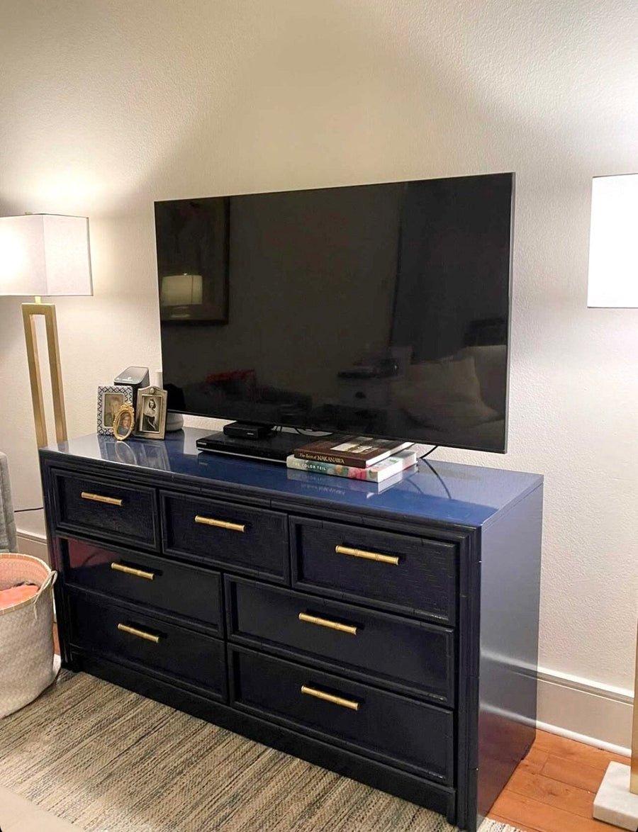 lea line leads dresser Vintage Furniture Faux Bamboo Seven Drawer Available for Custom Lacquer – Hibiscus House ASOS DESIGN plisse long Color:174 - Walnut Bark 10-9-25