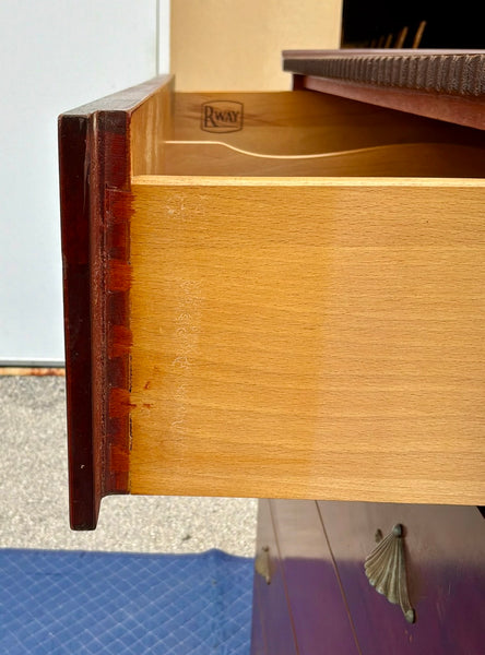 Vintage Rway Furniture Pagoda Style Tallboy Dresser Available for Custom Lacquer - Hibiscus House