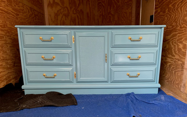 Vintage Florida Furniture Faux Bamboo and Cane Credenza Available for Customization!
