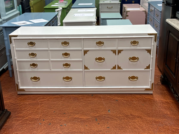 Vintage Thomasville Furniture Huntley Faux Bamboo Six Drawer Dresser Available for Lacquer - Hibiscus House