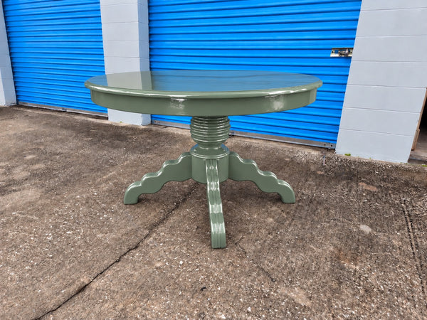 Vintage Pedestal Dining Table Available for Custom Lacquer