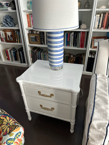 Vintage Pair of Classic Faux Bamboo Nightstands Available to Customize!