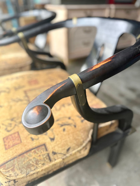 Vintage Century Furniture Ming Style Horseshoe Chair Pair Available for Custom Lacquer! - Hibiscus House