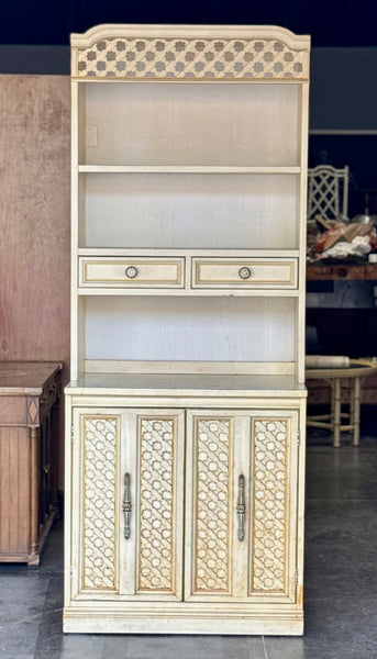 Vintage Dixie Furniture Two-Piece Bookcase with Hutch Available for Custom Lacquer!