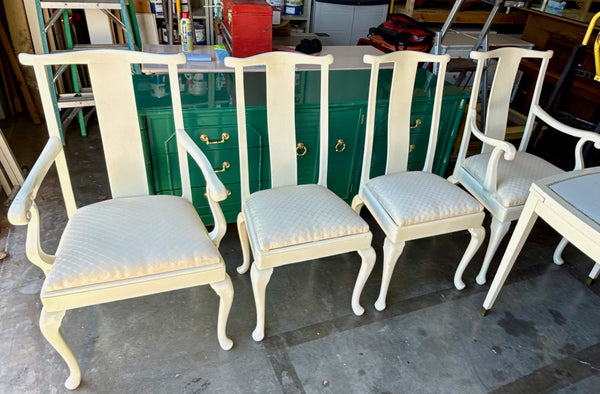 Vintage Palm Beach Regency Style Set of 4 Ming Chairs Available for Custom Lacquer! - Hibiscus House