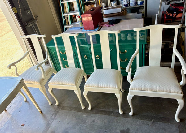 Vintage Palm Beach Regency Style Set of 4 Ming Chairs Available for Custom Lacquer! - Hibiscus House