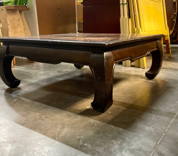 Vintage Square Ming Style All Wood Coffee Table Available for Custom Lacquer - Hibiscus House
