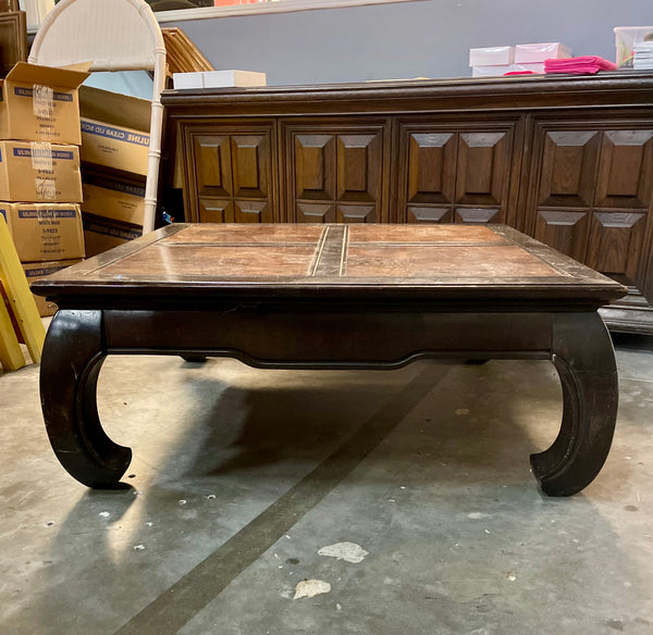 Vintage Square Ming Style All Wood Coffee Table Available for Custom Lacquer - Hibiscus House