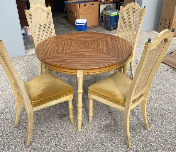 Vintage Stanley Furniture Faux Bamboo Dining Table Available for Custom Lacquer! - Hibiscus House