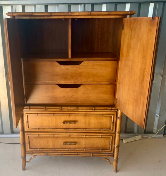 Vintage Dixie Furniture Company "Aloha" Collection Armoire Cabinet/ Bar Available to Customize!