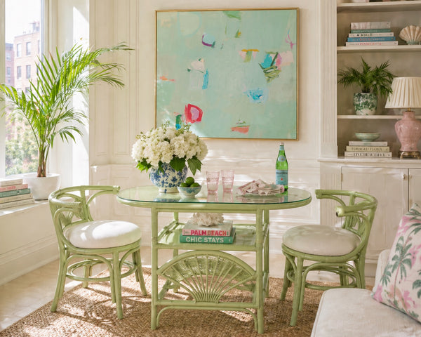 Vintage Rattan Honeymoon Table and Chairs Available to Customize!