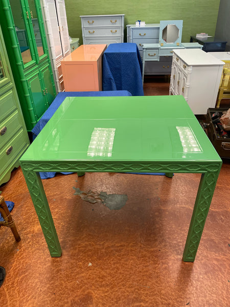 Gorgeous Vintage Game Table with Fretwork Available for Custom Lacquer! - Hibiscus House