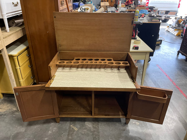 Vintage Kindel Furniture Mid Century Pop Up Dry Bar Available for Custom Lacquer!