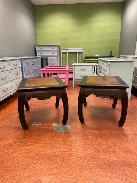 Vintage Ming Style End Table Pair Available for Custom Lacquer!