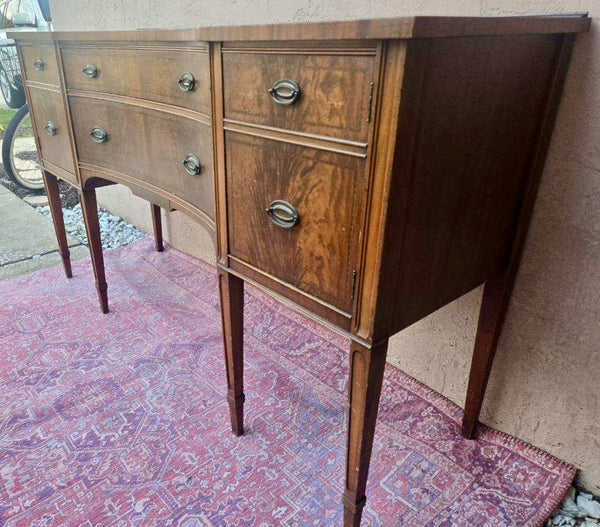 Antique Federal Style Traditional Inlaid Mahogany Sideboard Available to Customize! - Hibiscus House