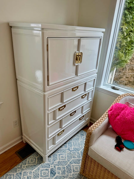Vintage Thomasville Mystique Armoire Available for Custom Lacquer - Hibiscus House