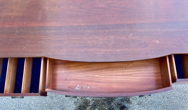 1950s Finch Furniture Co Mahogany Executive Style Desk/ Vanity Available for Custom Lacquer!