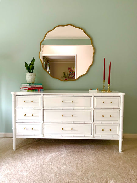 Vintage Henry Link Bali Hai Faux Bamboo Nine Drawer Dresser Available for Lacquer!