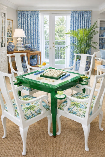 Vintage Palm Beach Regency Style Ming Game Table Available for Custom Lacquer! - Hibiscus House