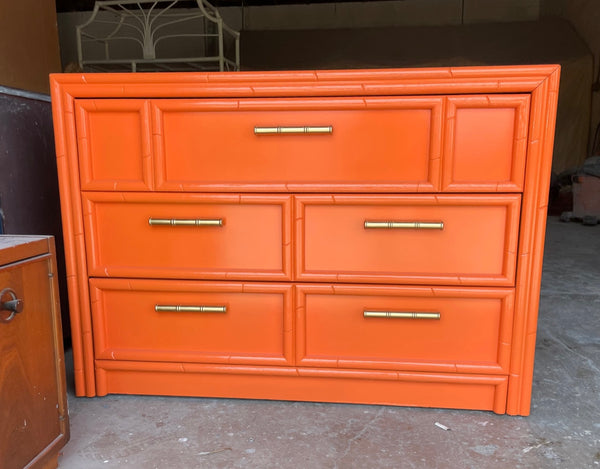 Vintage Lea Furniture Large Nightstand/Chest Pair Available For Custom Lacquer! - Hibiscus House
