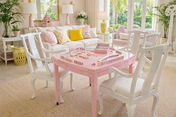 Vintage Palm Beach Regency Style Ming Game Table Available for Custom Lacquer! - Hibiscus House