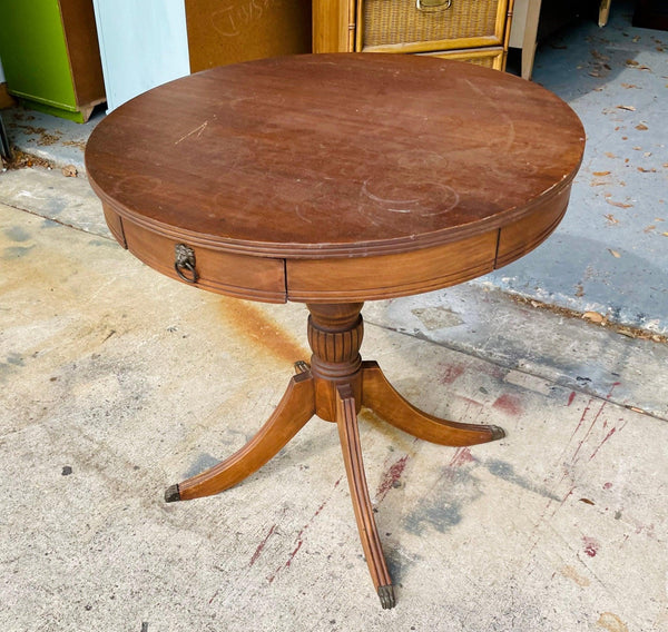 Duncan Phyfe Mahogany Drum Table Available for Custom Lacquer - Hibiscus House