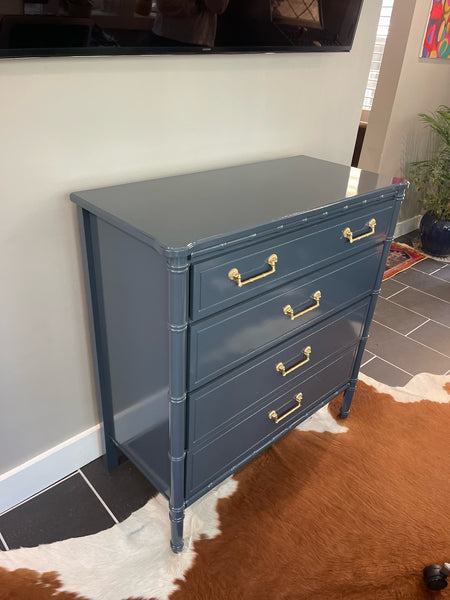 Faux Bamboo Bachelor Chest of Drawers Available for Custom Lacquer!