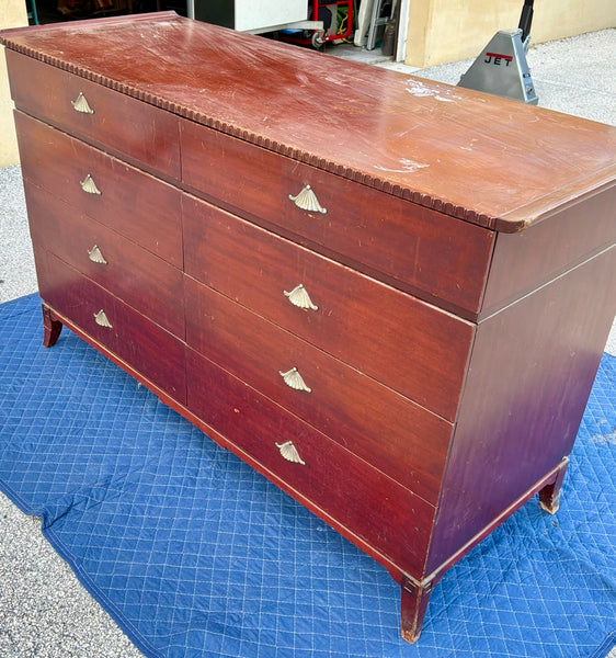 Vintage Rway Furniture Pagoda Regency Style 8 Drawer Dresser Available for Custom Lacquer - Hibiscus House