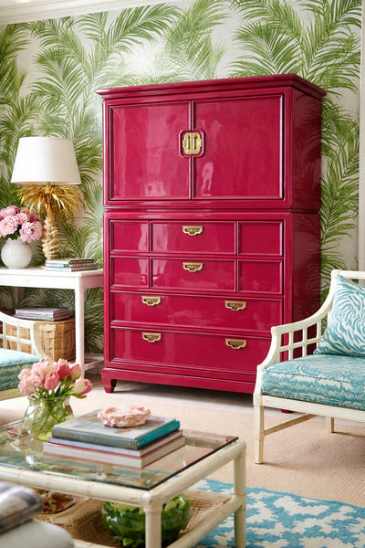 Vintage Thomasville Mystique Armoire Available for Custom Lacquer - Hibiscus House