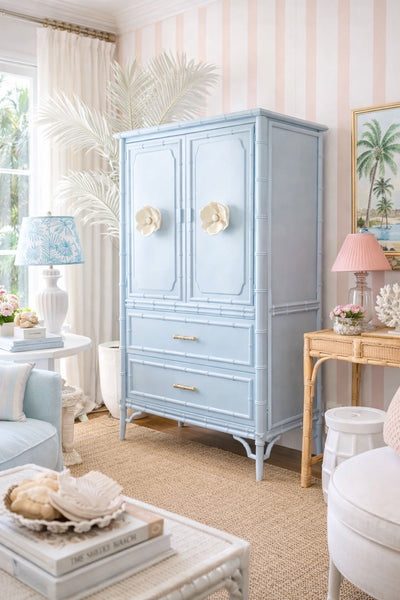 Vintage Dixie Furniture Company "Aloha" Collection Armoire Cabinet/ Bar Available to Customize! - Hibiscus House