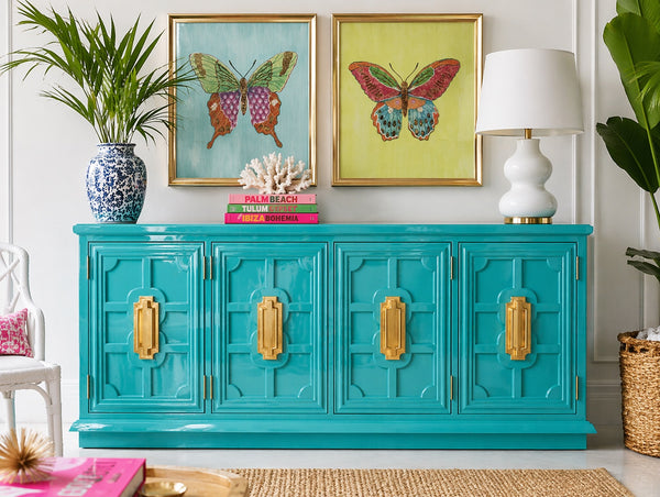 Vintage Stanley Furniture Regency Style Buffet Credenza Available for Custom Lacquer - Hibiscus House